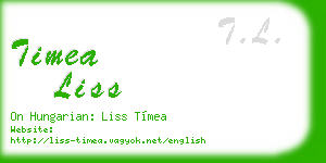 timea liss business card